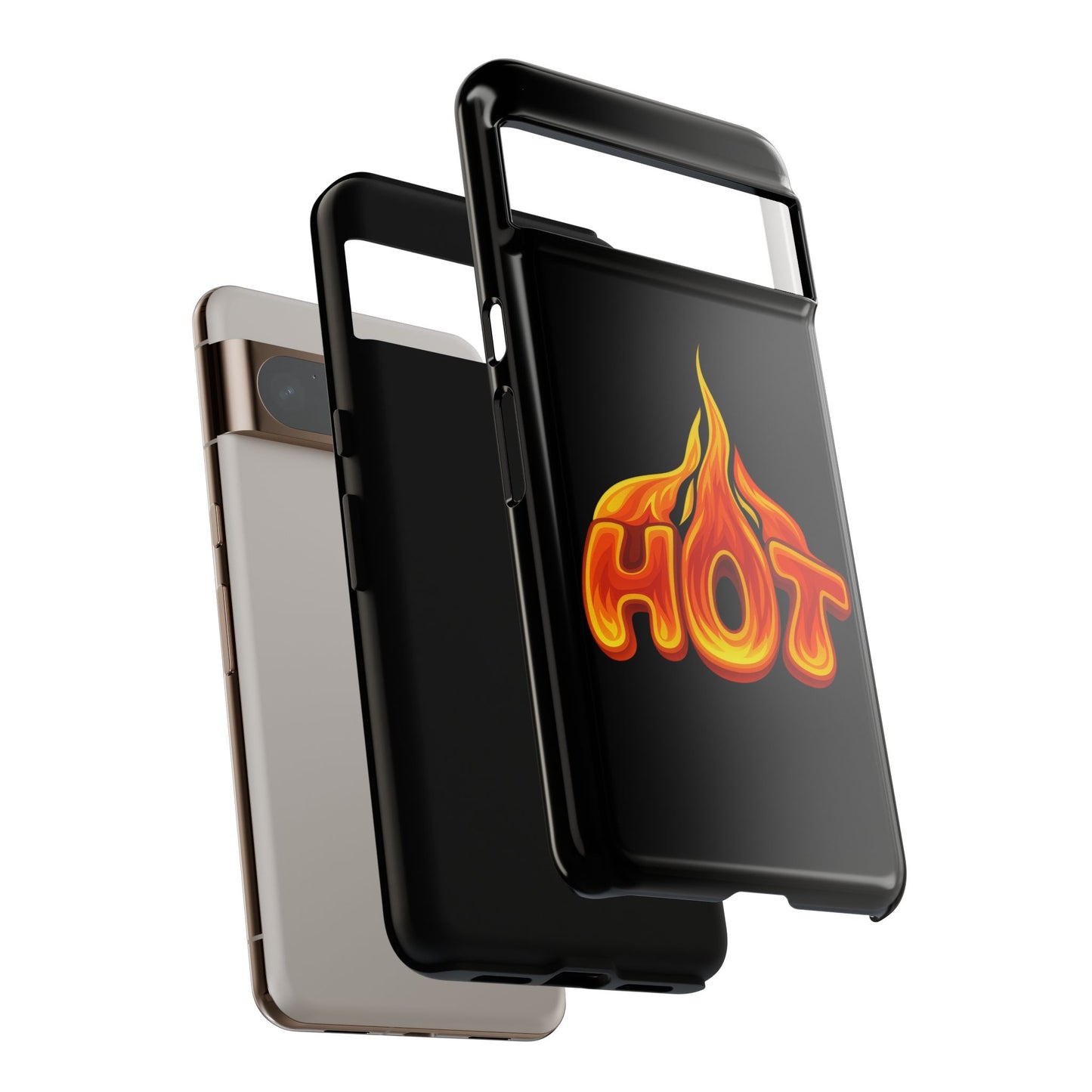Stylish Phone Case, Hot Flames Design, Gift for Teens, Trendy Accessory, Protective Cover, Unique Phone Case