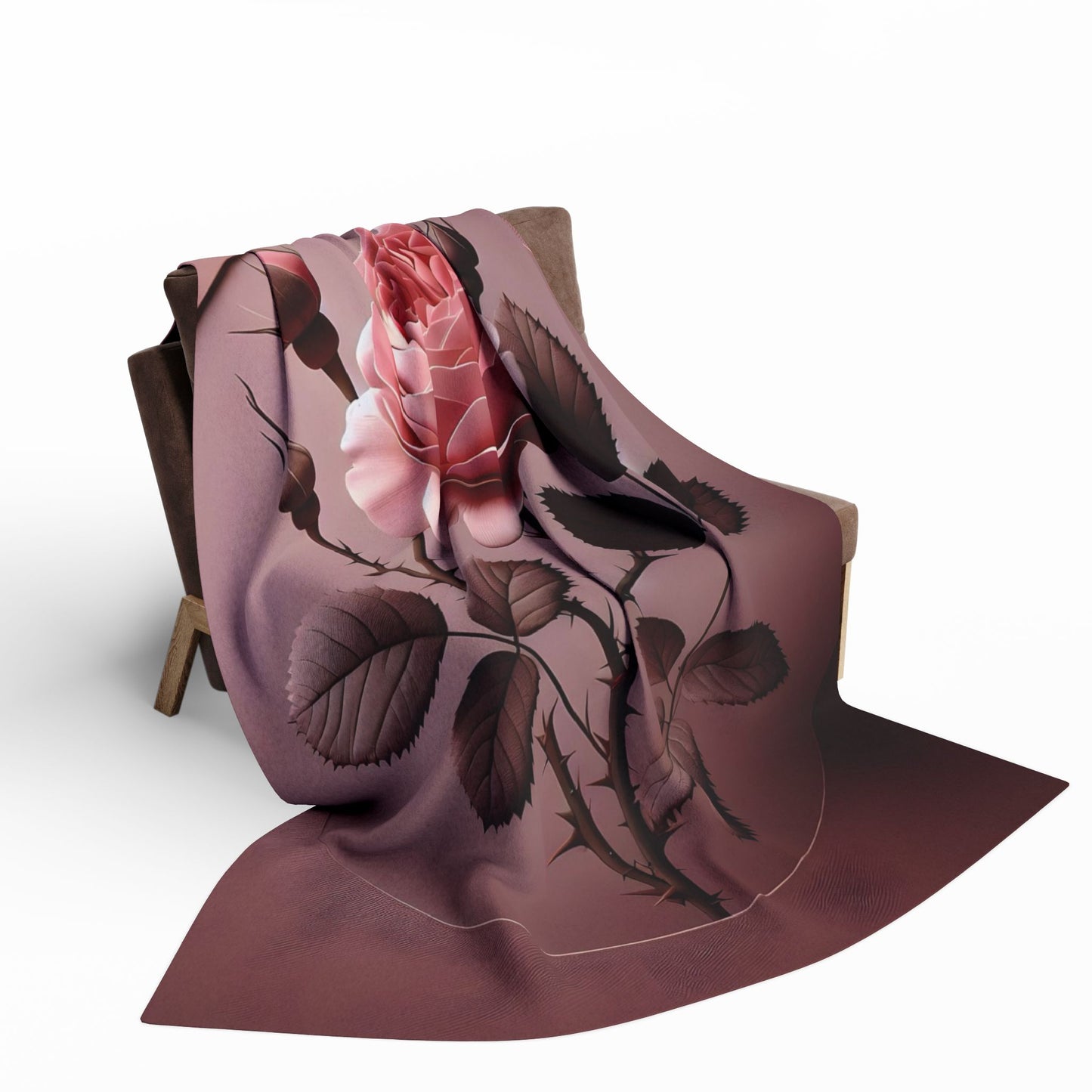 Elegant Rose Arctic Fleece Blanket - Cozy Home Decor, Floral Throw Blanket, Birthday Gift, Wedding Present, Living Room Accent