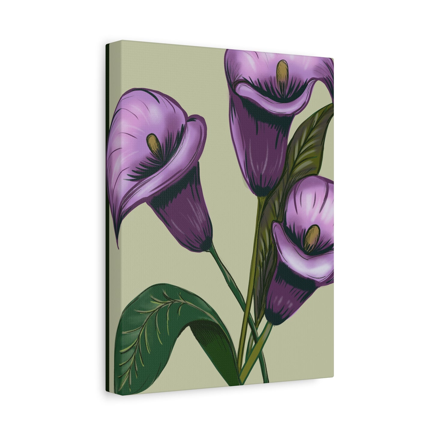 Copy of Matte Canvas, Stretched, 1.25" Purple Flowers