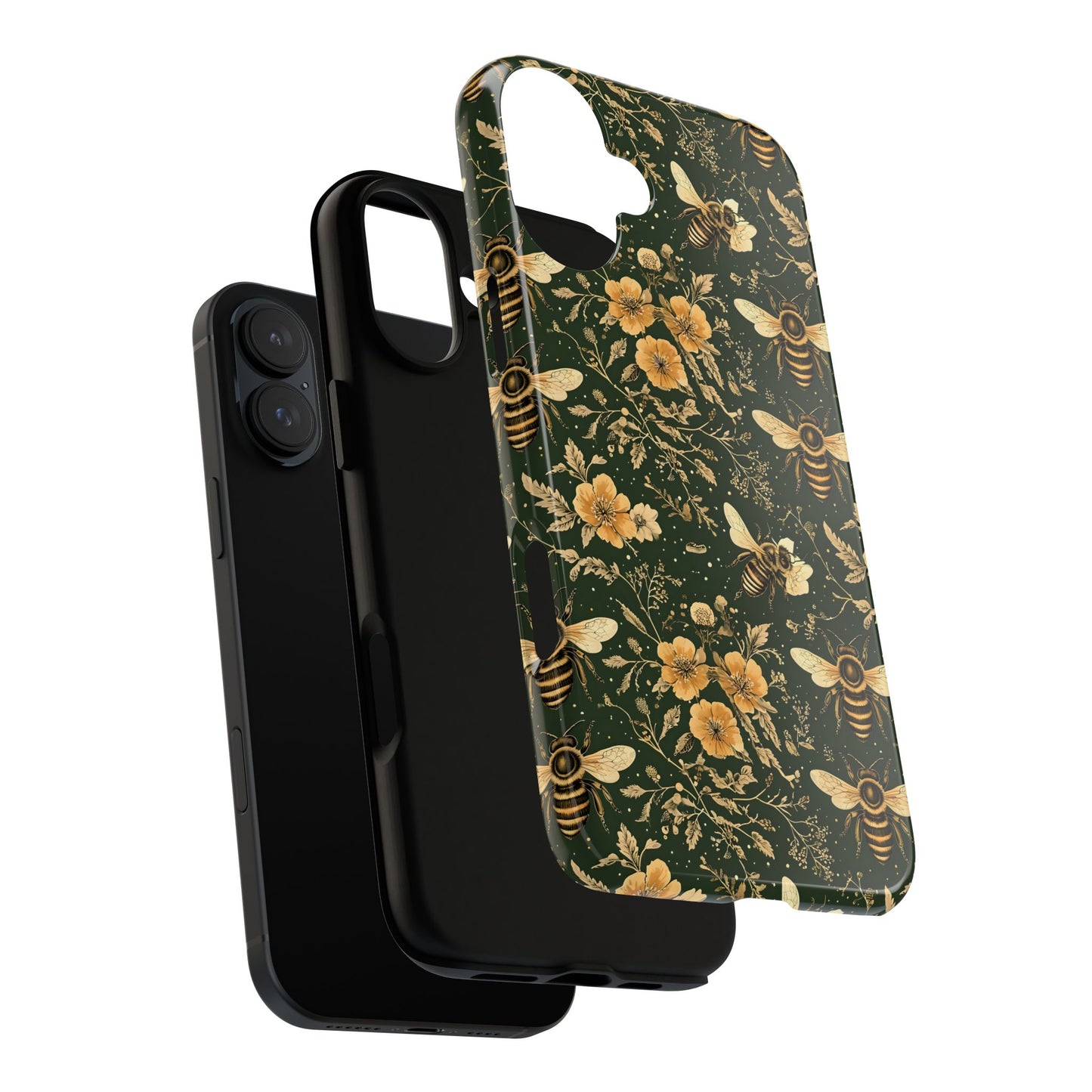 Nature-Inspired Phone Case, Tough Cases for Nature Lovers, Floral Bee Design, Eco-Friendly Gift, Summer Vibes, Trendy Phone Accessory,