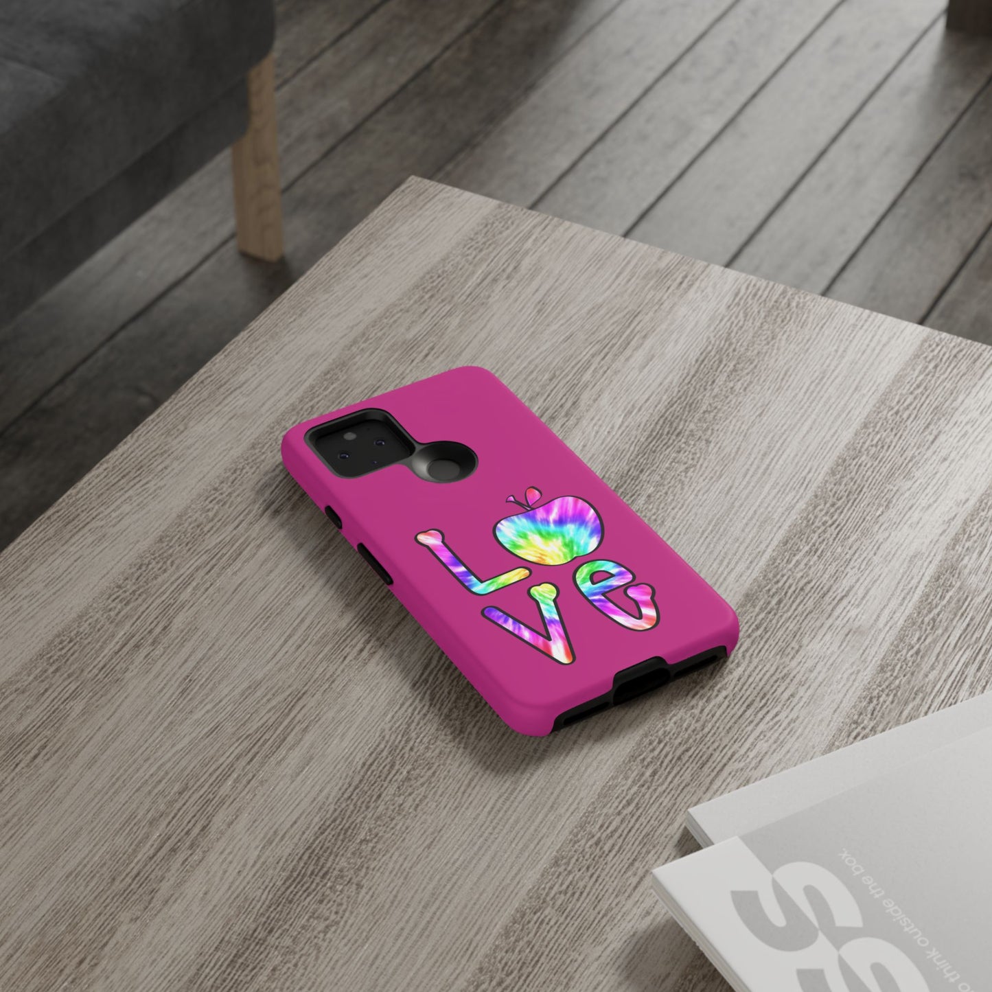 Colorful Love Phone Case, Tough Cases for iPhone, Cute Phone Accessory, Gift for Her, Summer Vibe Phone Cover