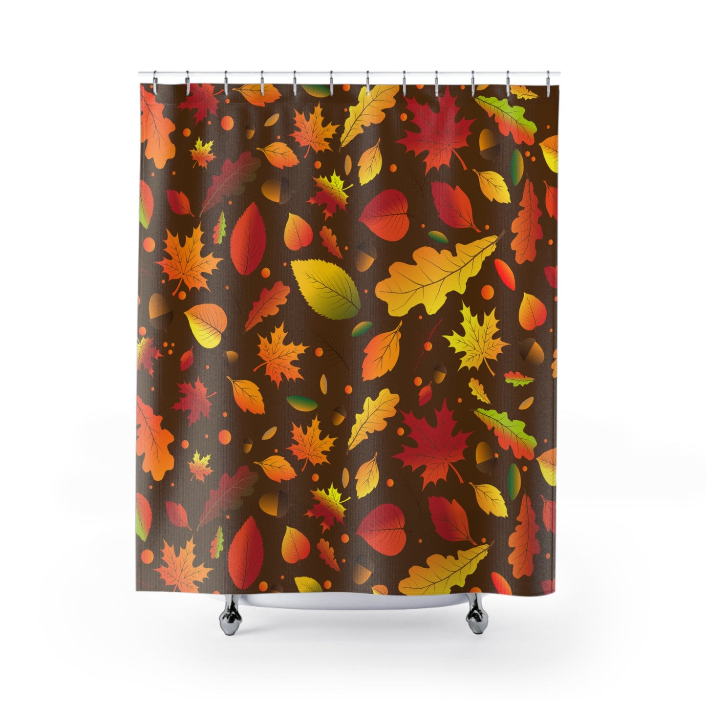 Autumn Leaves Shower Curtains, Fall Decor, Bathroom Accessory, Seasonal Home Decor, Cozy Vibe, Thanksgiving Decoration