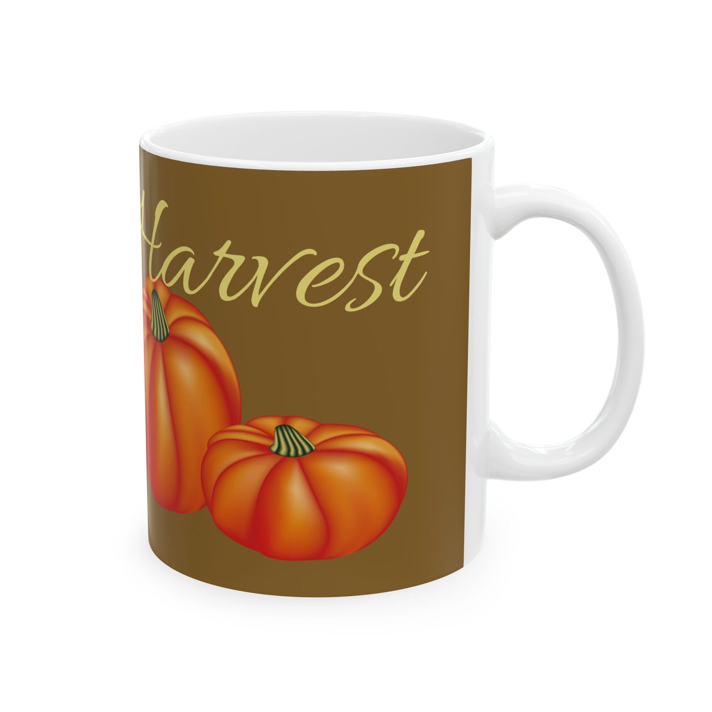 Halloween Pumpkin Ceramic Mug - Happy Harvest, Fall Coffee Cup, Autumn Drinkware, Seasonal Gift, Cozy Home Decor