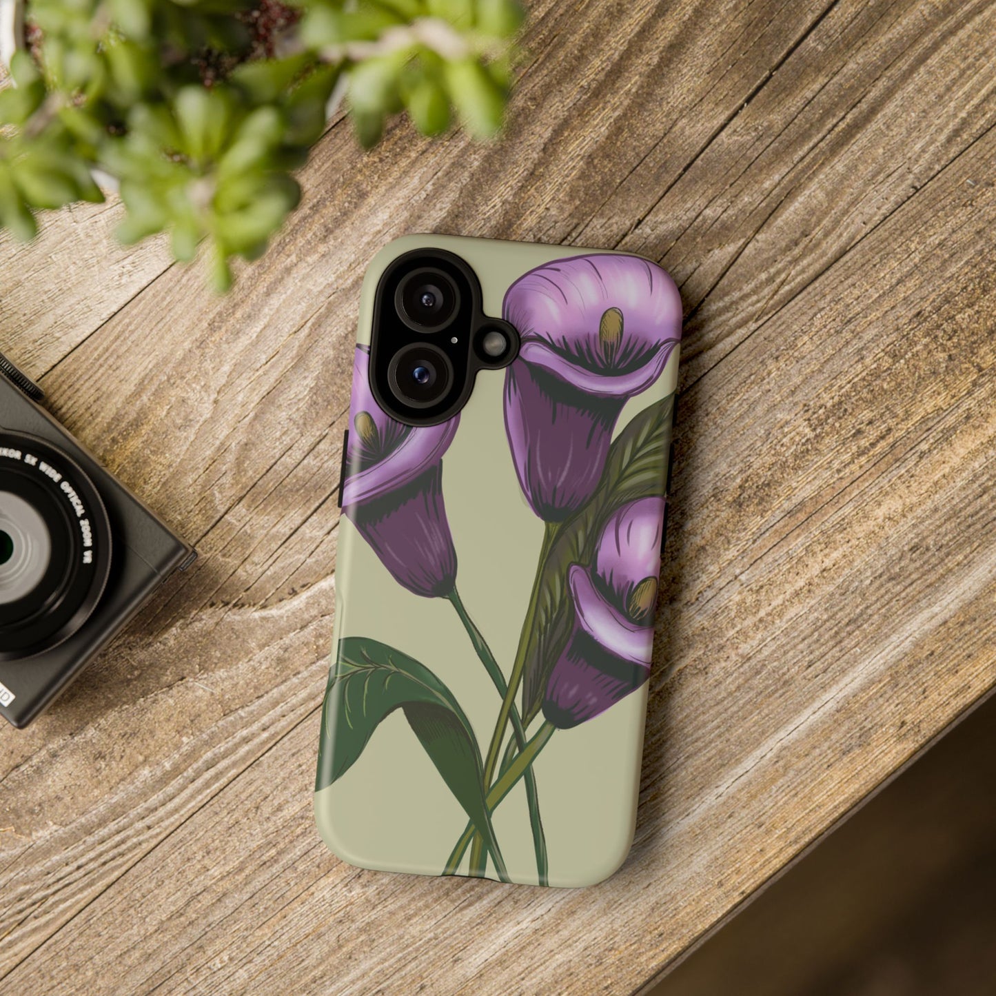 Floral Phone Case - Tough Cases, Purple Flower Design, Cell Phone Accessories, Gift for Her, Nature Lover Essentials