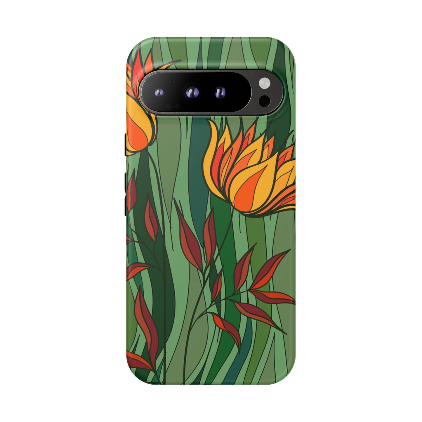 Vibrant Floral Phone Case, Nature-Inspired Tough Case, Eco-Friendly Cover, Unique Gift for Nature Lovers, Spring Decor