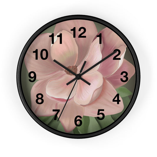 Floral Wall Clock - Elegant Timepiece, Home Decor, Gift for Flower Lovers, Mother's Day, Spring Decor, Nature Inspired