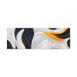 Abstract Fluid Art Matte Canvas Print — Navy, Gold & White Stretched Wall Art