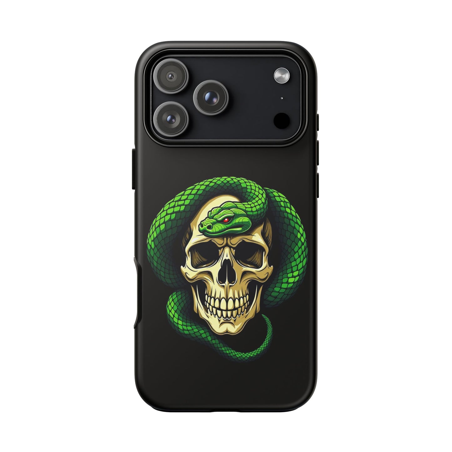 Skull & Snake Phone Case | Tough Cases, Protective Cover, Edgy Phone Accessories, Gothic Gift, Halloween Decor