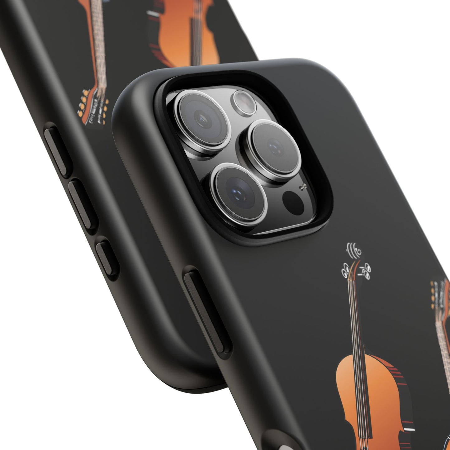 Musical Instrument Phone Case - Violin & Banjo Design, Music Lover Gift, Unique Phone Cover, Holiday Gift, Durable Tough Cases
