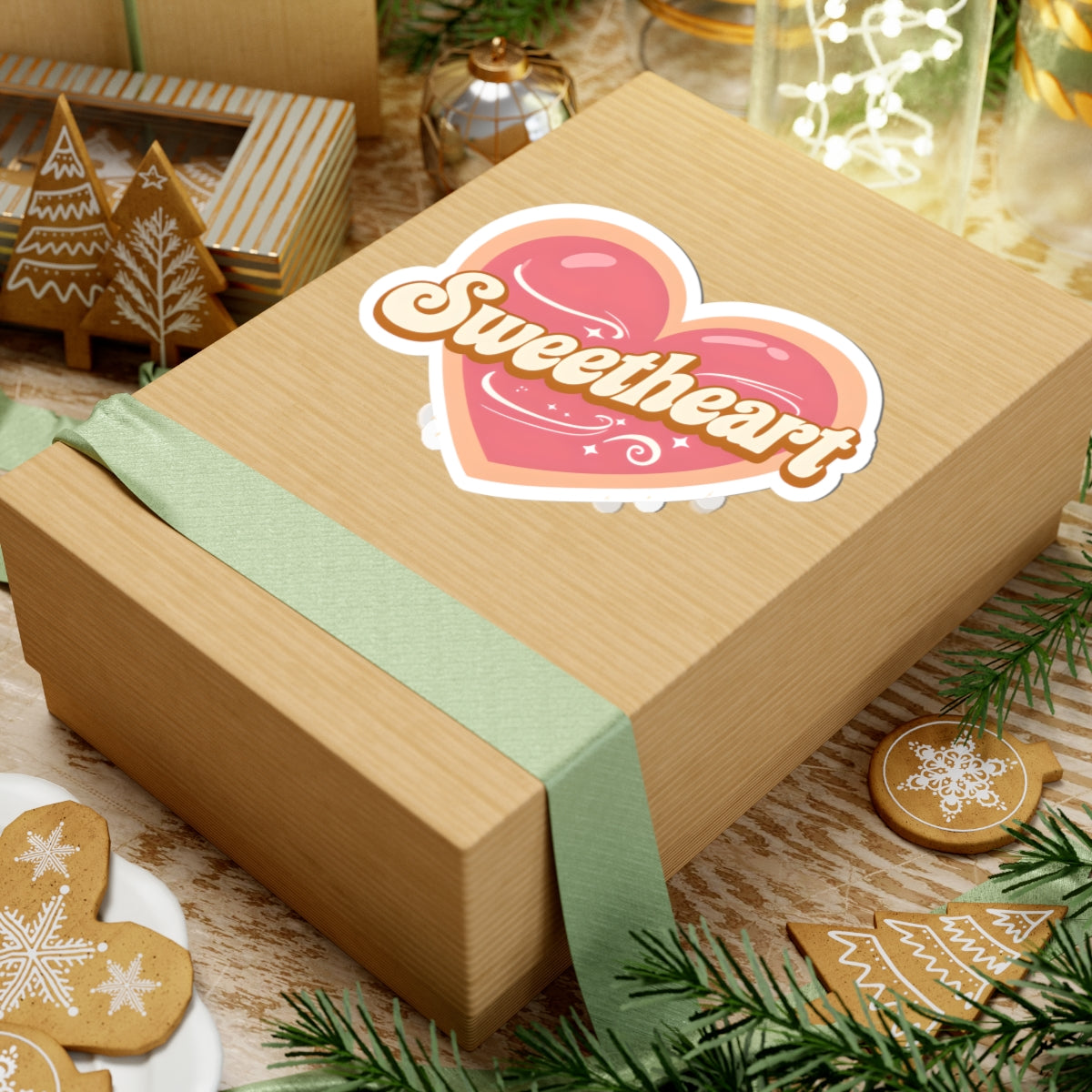 Sweetheart Heart Sticker — Kiss-Cut Love Decal for Laptops, Gifts & Valentines