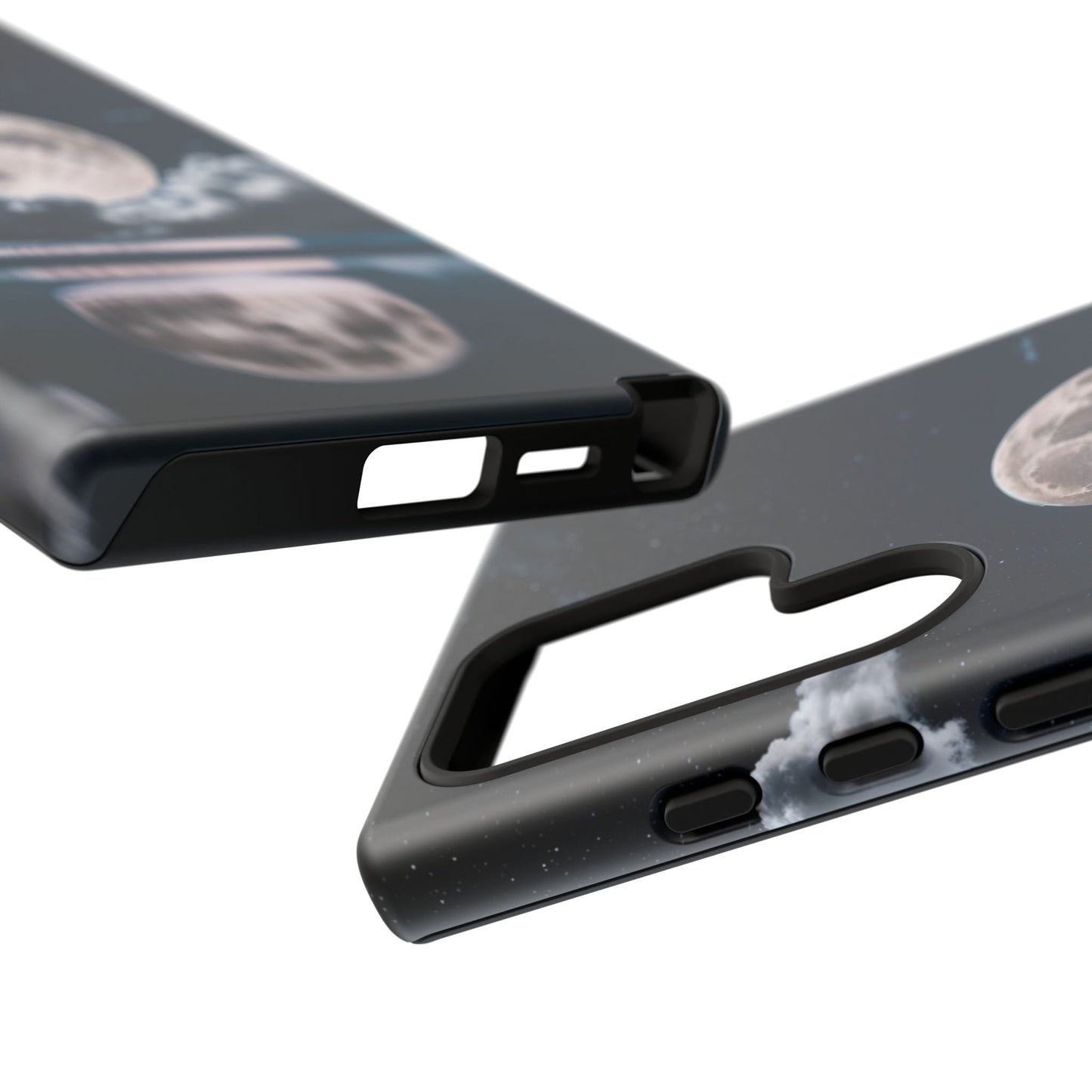 Moonlit Reflection Phone Case — Night Sky Moon & Clouds Tough Case