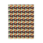 Geometric Retro Plaid Velveteen Plush Blanket — Cozy Mid-Century Throw