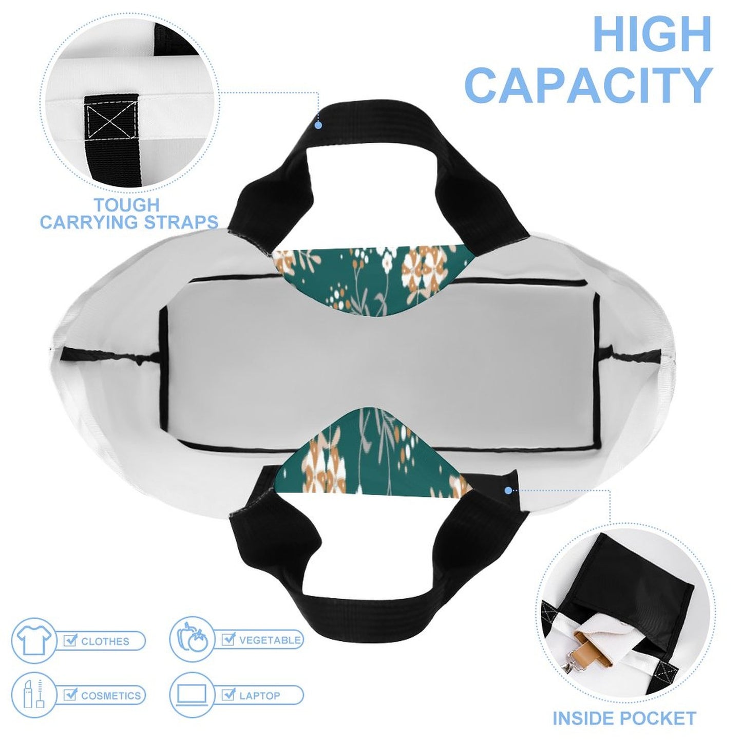 Large One Shoulder Shopping Bag