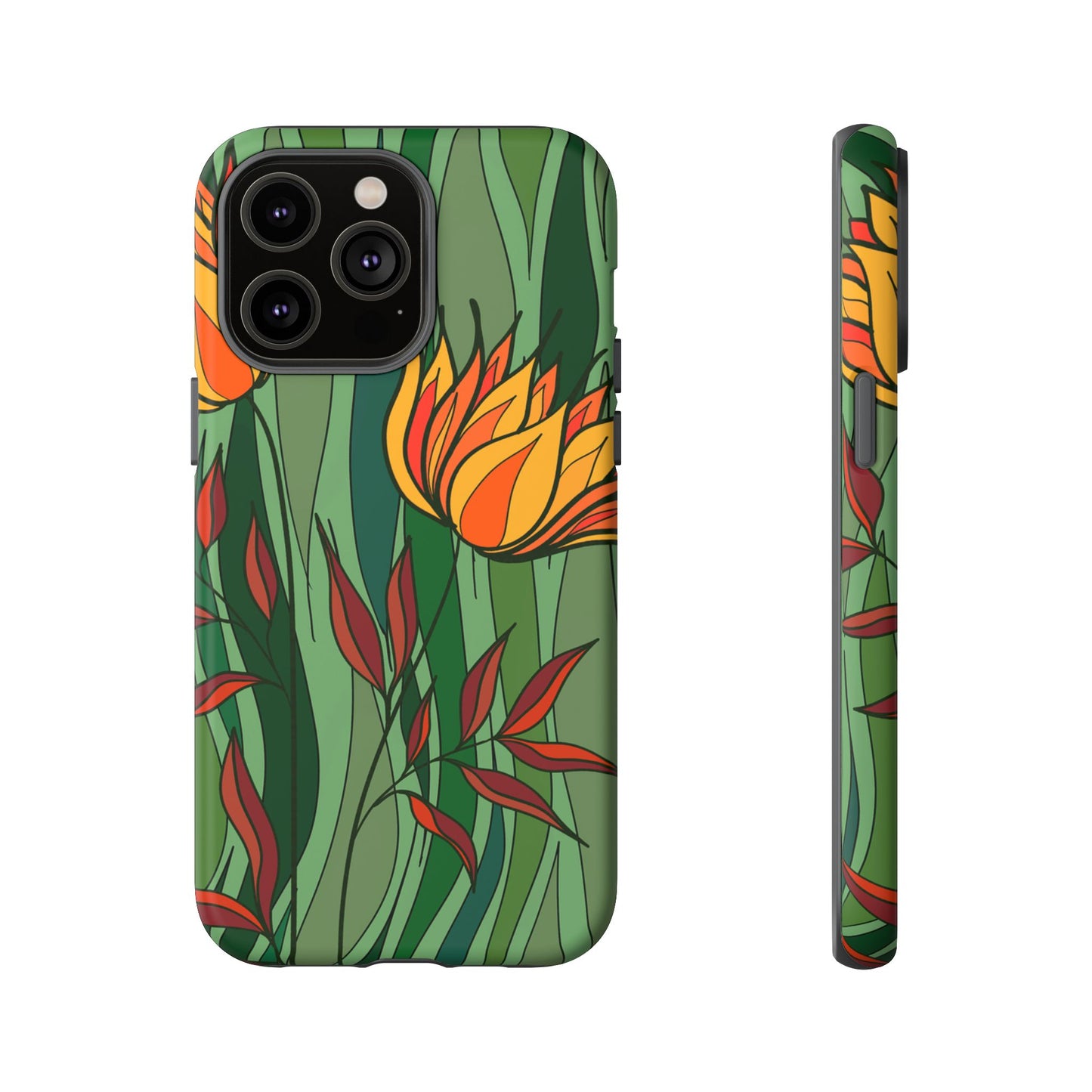 Vibrant Floral Phone Case, Nature-Inspired Tough Case, Eco-Friendly Cover, Unique Gift for Nature Lovers, Spring Decor