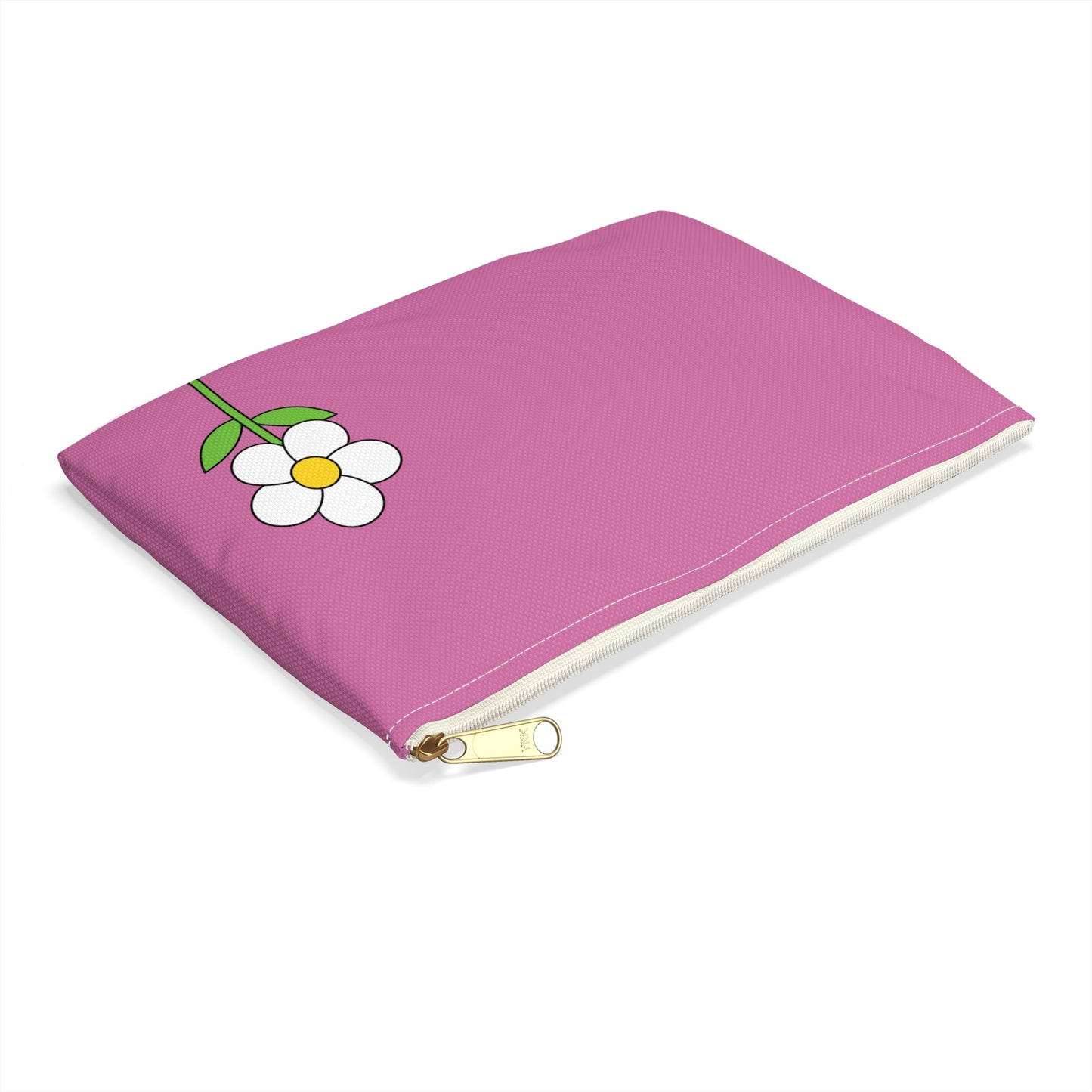 Flower Motif Accessory Pouch - Cute Makeup Bag, Travel Organizer, Floral Pencil Case, Gift for Her, Spring Decor