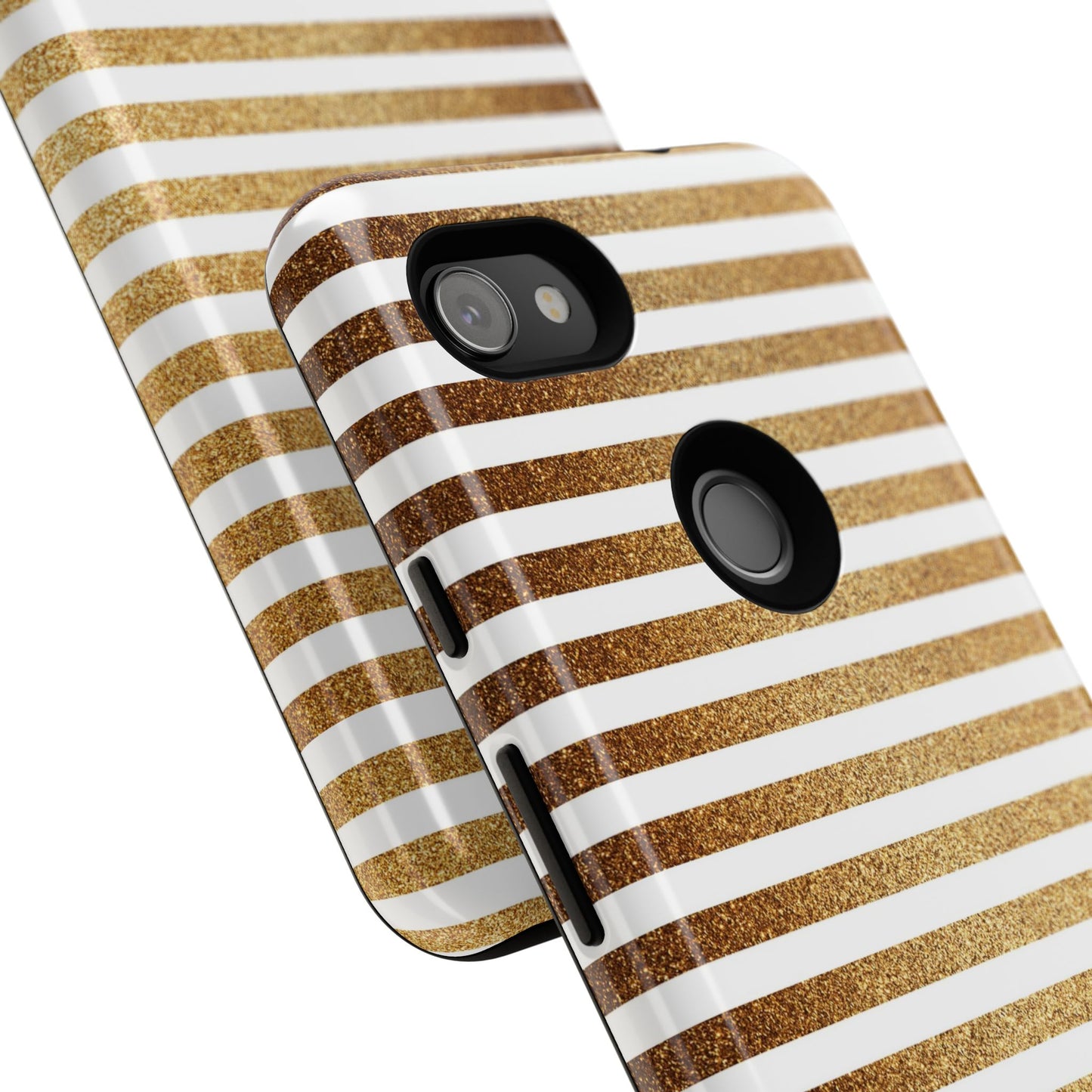 Glamorous Gold Striped Phone Case | Tough Cases, Stylish Phone Cover, Chic Accessories, Gift for Her, Fashionable Tech
