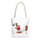 Quirky Cartoon Tote Bag, Funny Gift, Bird Lover's Bag, Everyday Use, Shopping