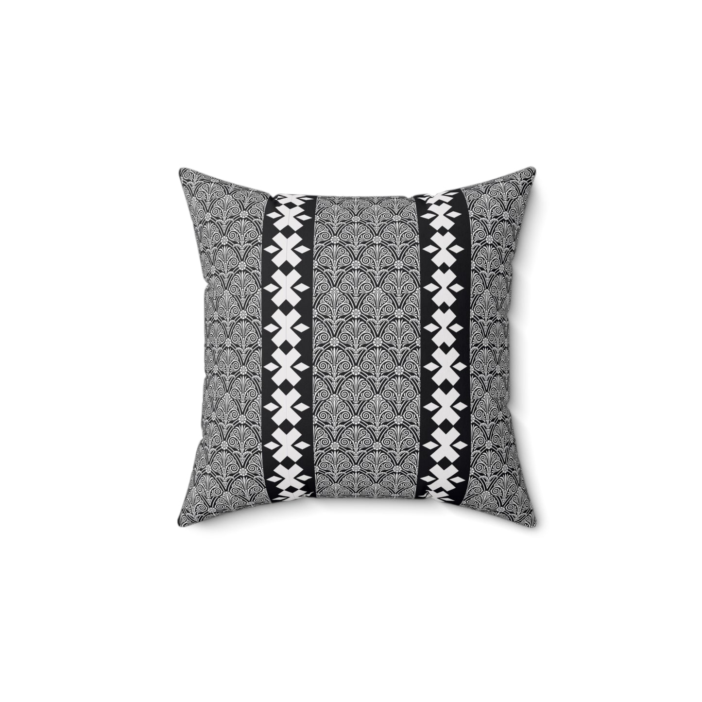 Bohemian Boho Square Pillow with Geometric Print, Cushion for Home Decor, Living Room Accent, Stylish Throw Pillow, Gift for Her