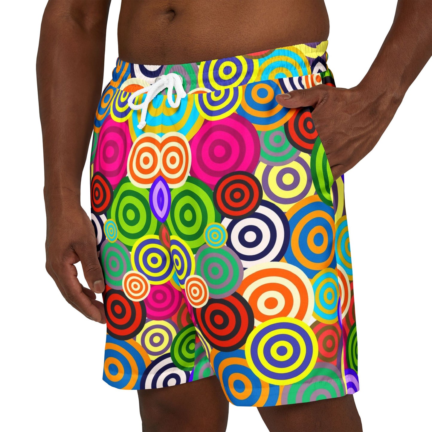 Vibrant Unisex Swim Shorts, Colorful Beachwear for Summer, Stylish Pool Party Shorts, Fun Retro Swim Trunks, Trendy Vacation Swimwear