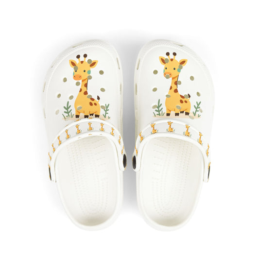 Giraffe Children's Clogs, Fun Kids Footwear, Summer Play Shoes, Toddler Garden Clogs, Animal Print Sandals