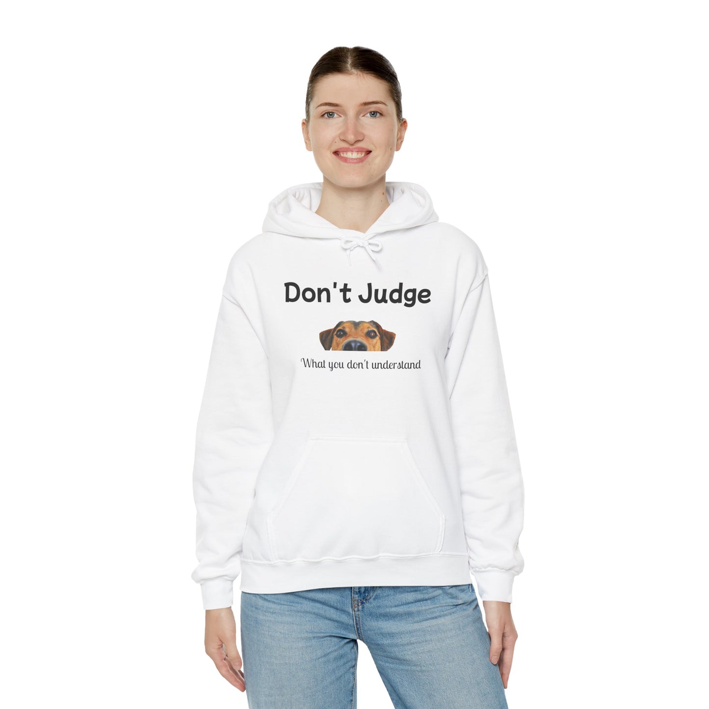Don't Judge Hoodie - Funny Dog Sweatshirt for Dog Lovers, Perfect Gift for Pet Owners, Cozy Casual Wear, Great for All Occasions