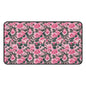 Floral Desk Mat, Elegant Workspace Decor, Gift for Her, Home Office Accessory, Mother's Day Gift, Pink Rose Design