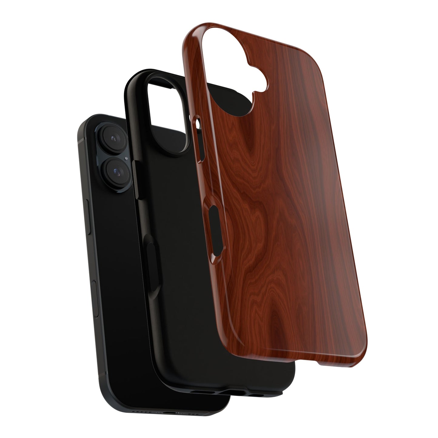 Wood Grain Phone Case, Stylish Tough Cases, Nature-Inspired Protective Cover, Unique Gifts for Him and Her, Eco-Friendly Tech Accessory
