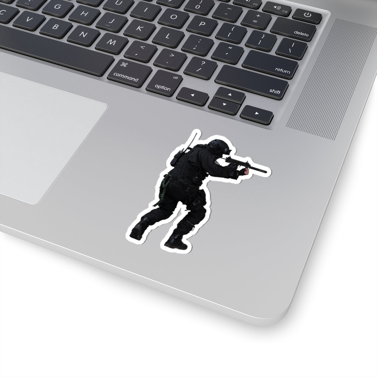 SWAT Operator Vinyl Sticker — Tactical Soldier Kiss-Cut Decal for Laptops & Gear