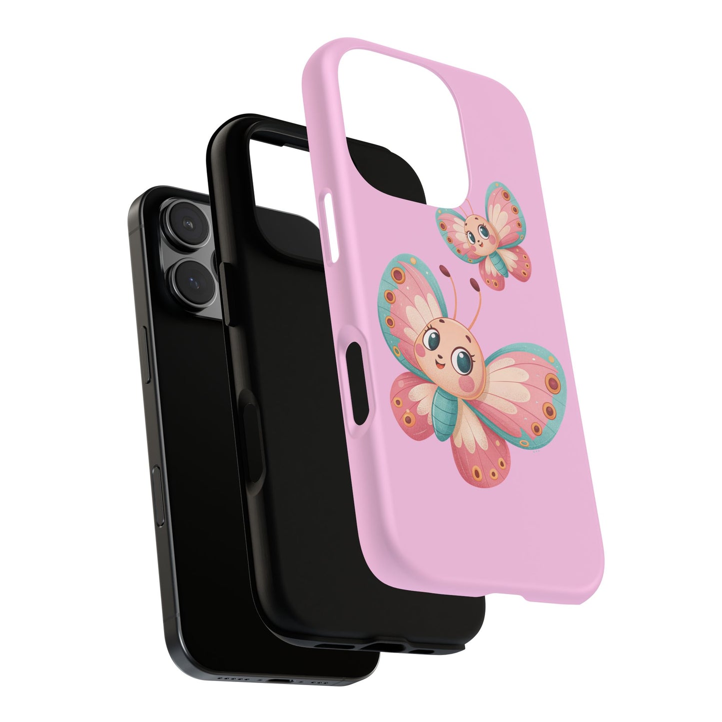 Cute Butterfly Phone Case, Tough Phone Cover, Girly Phone Accessory, Unique Gift for Her, Kids Phone Case, Floral Design Case