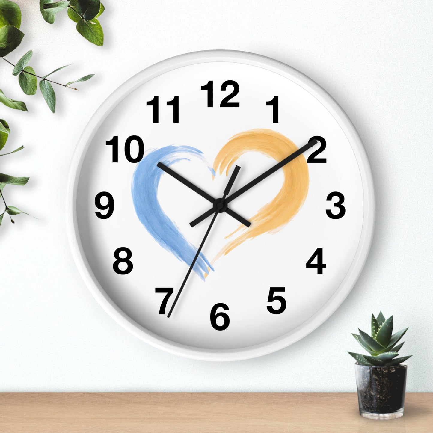 Heart-Shaped Wall Clock, Love Decor, Gift for Couples, Wedding & Anniversary, Home and Office Wall Art, Romantic Timepiece