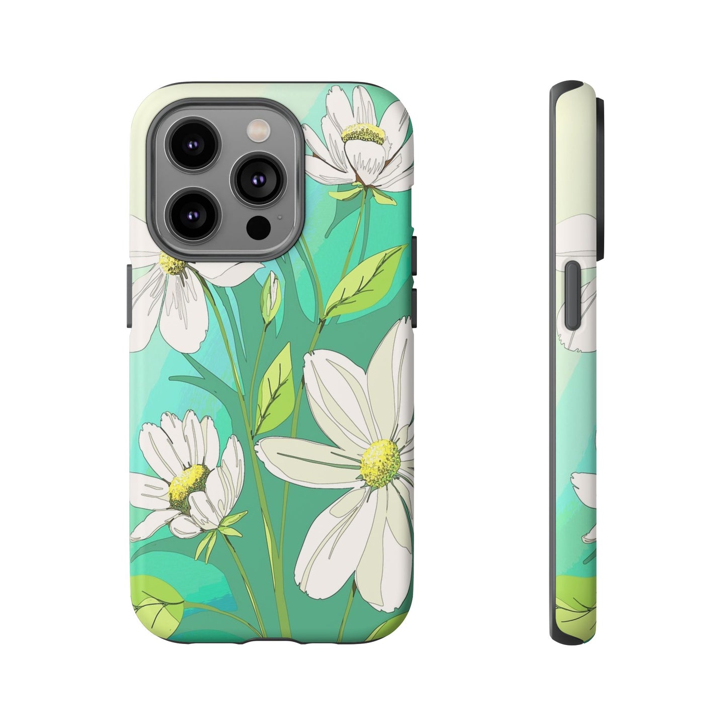 Floral Phone Case, Tough Cases, Flower Design, Nature Inspired, Eco-Friendly Cover, Unique Gift for Her, Spring Accessories