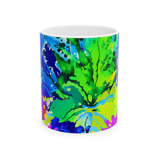 Vibrant Abstract Ceramic Mug, Coffee or Tea Mug, Kitchen Decor, Unique Artwork