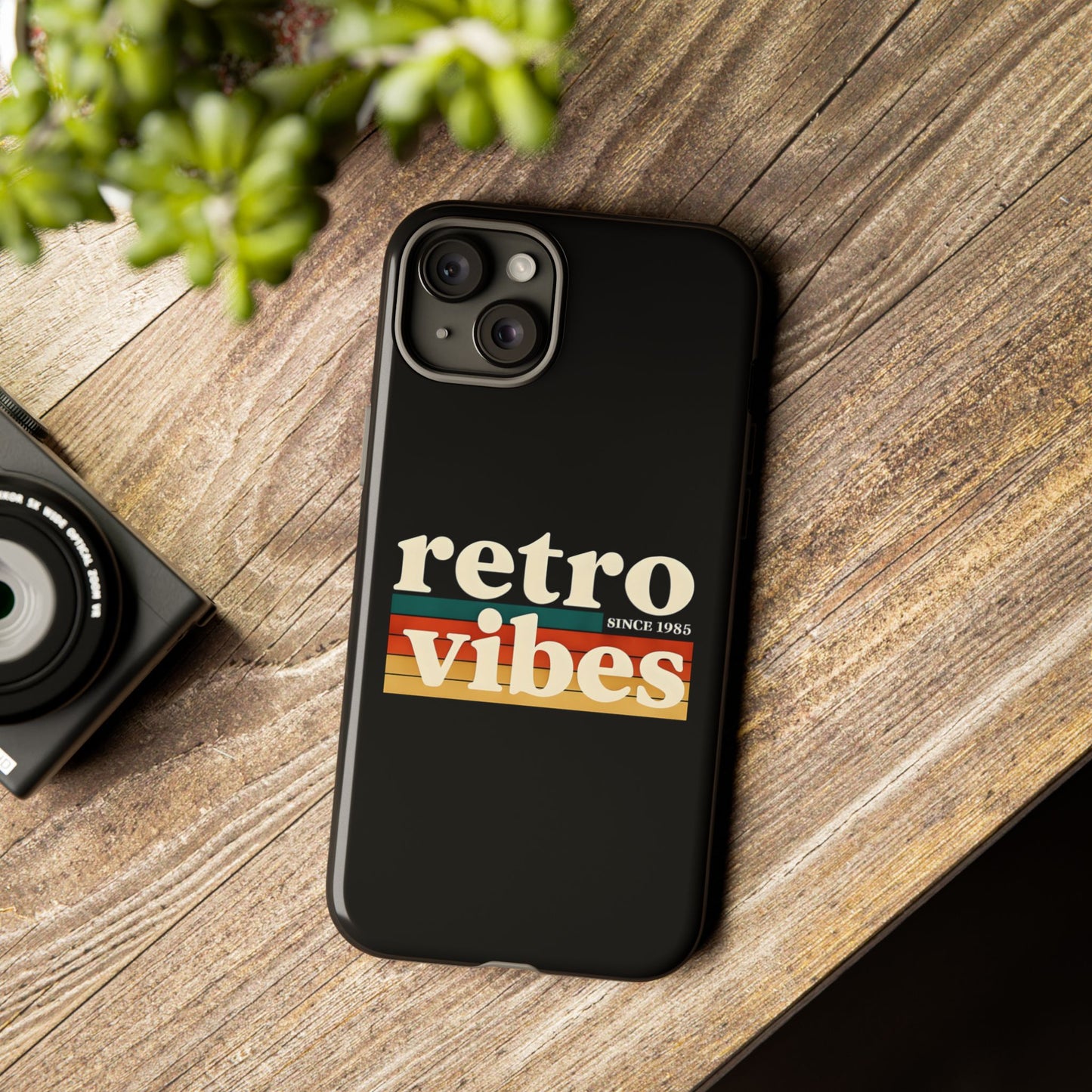 Retro Vibes Phone Case, Tough Phone Cover, Vintage Style Case, Gift for Music Lovers, Retro Aesthetic Accessory