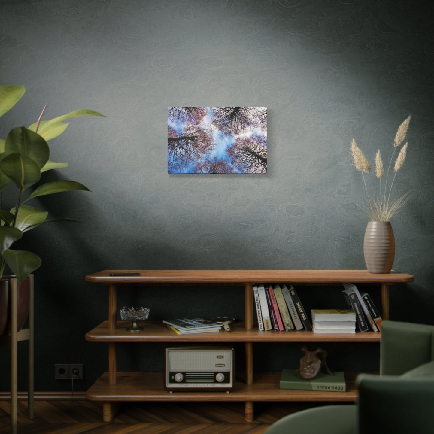 Canopy Sky Canvas Print — Winter Tree Tops Wall Art