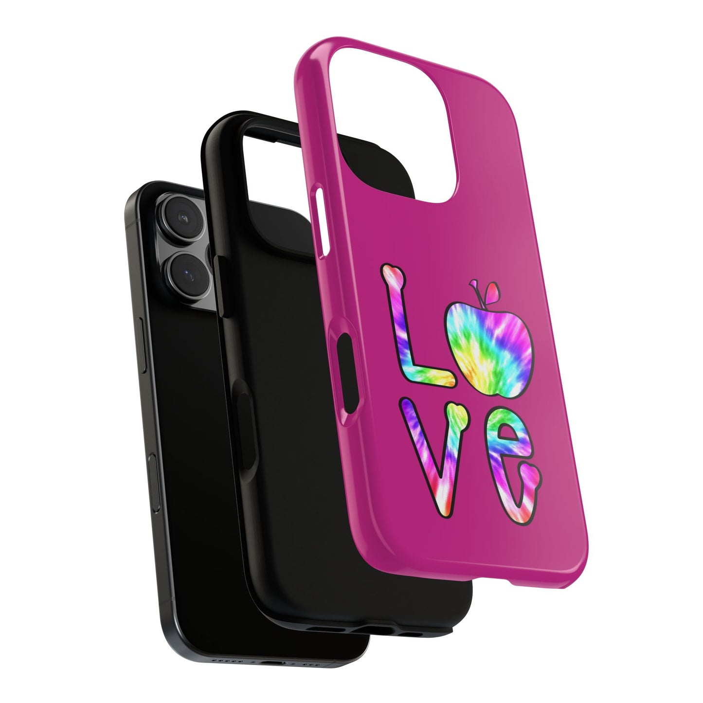 Colorful Love Phone Case, Tough Cases for iPhone, Cute Phone Accessory, Gift for Her, Summer Vibe Phone Cover