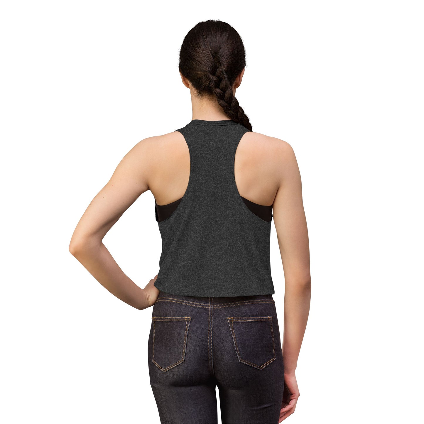 Floral Portrait Crop Top — Minimalist Botanical Art Tank