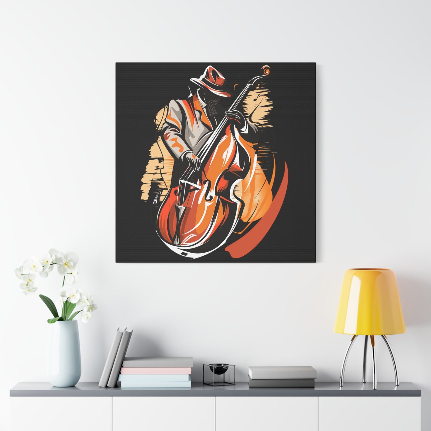 Matte Canvas, Stretched, 1.25" - Bass Player