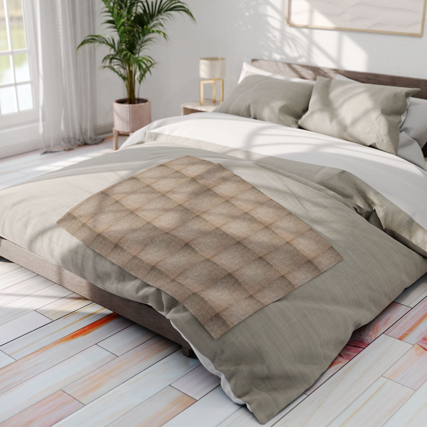 Cozy Minimalist Arctic Fleece Blanket | Soft Throw for Home, Gift for Winter, Sofa Cover, Bedspread, Travel Blanket