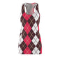 Vibrant Argyle Racerback Dress for Women, Trendy Summer Dress, Casual Party Wear, Beach Dress, Everyday Comfort
