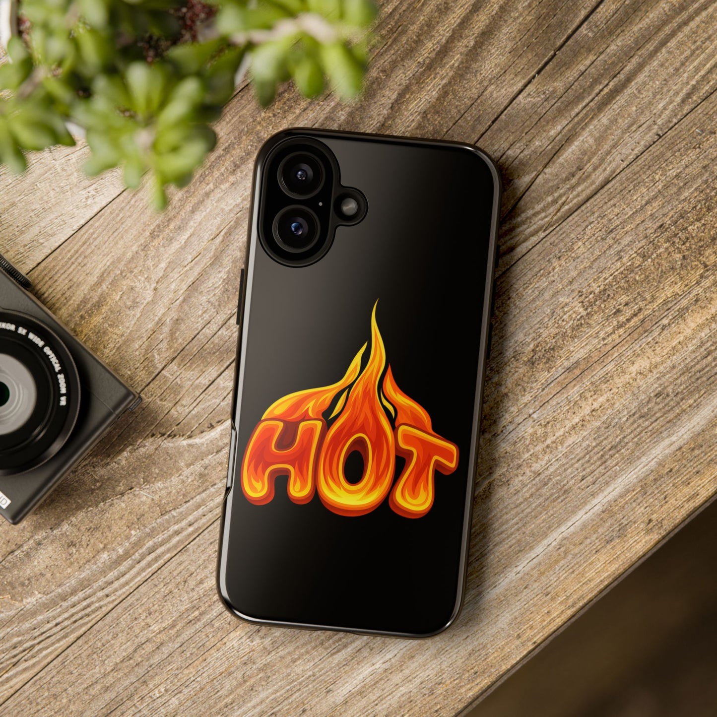 Stylish Phone Case, Hot Flames Design, Gift for Teens, Trendy Accessory, Protective Cover, Unique Phone Case