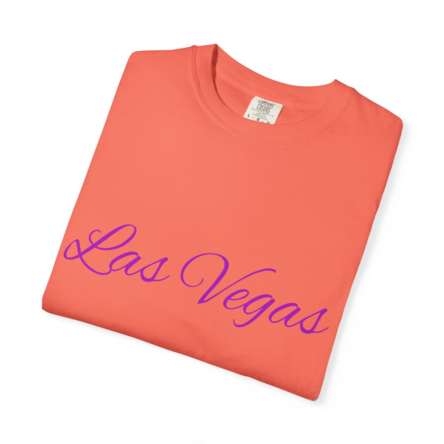 Las Vegas Floral Unisex Garment-Dyed T-Shirt | Vacation Tee, Travel Shirt, Summer Outfit, Gift for Travelers, Retro Las Vegas Design