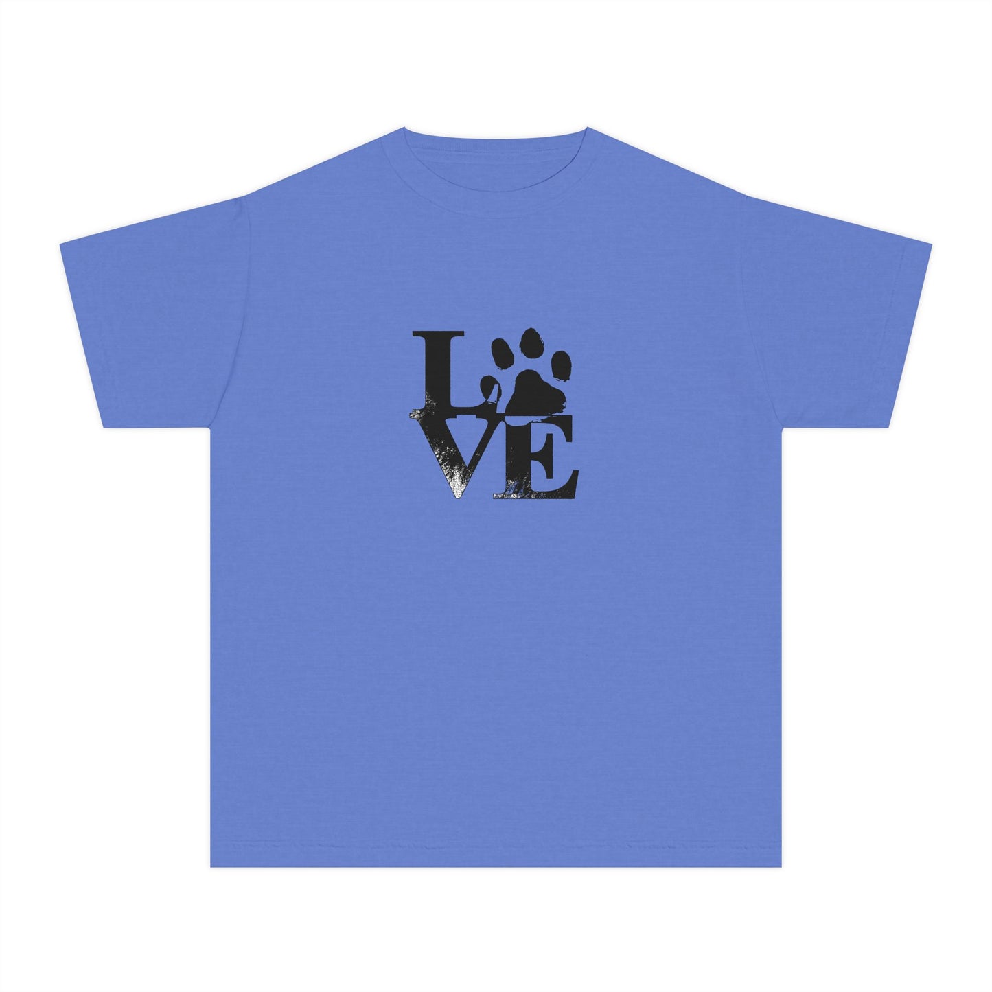 Youth Love Paw Tee - Perfect for Pet Lovers, Gifts for Kids, Animal Lovers, Birthday or Holiday Gift, Cute Casual Wear