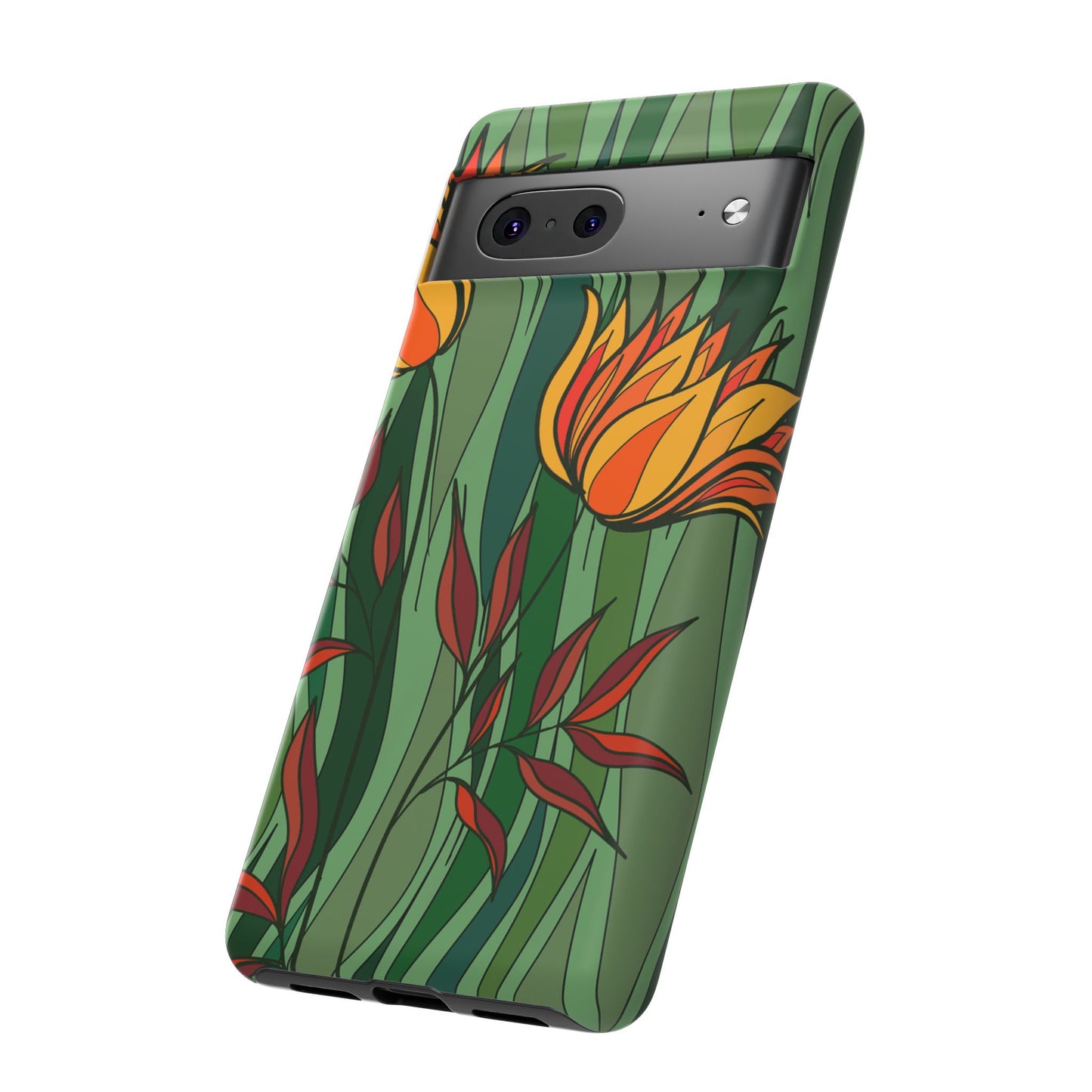 Vibrant Floral Phone Case, Nature-Inspired Tough Case, Eco-Friendly Cover, Unique Gift for Nature Lovers, Spring Decor