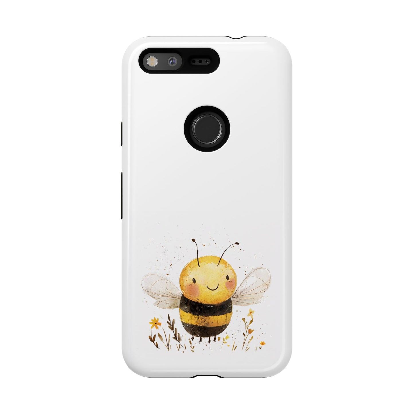 Bee Phone Case, Cute Bee Design, Tough Phone Cover, Gift for Nature Lovers, Floral Bee Mobile Case, Bee-themed Accessory