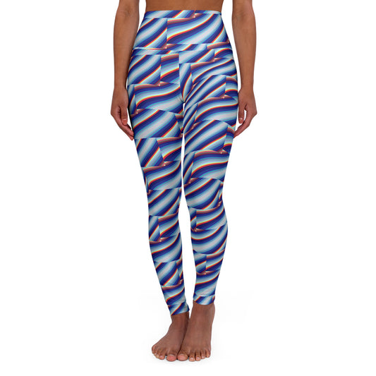 Vibrant High Waisted Yoga Leggings, Fitness Leggings, Activewear, Workout Gear