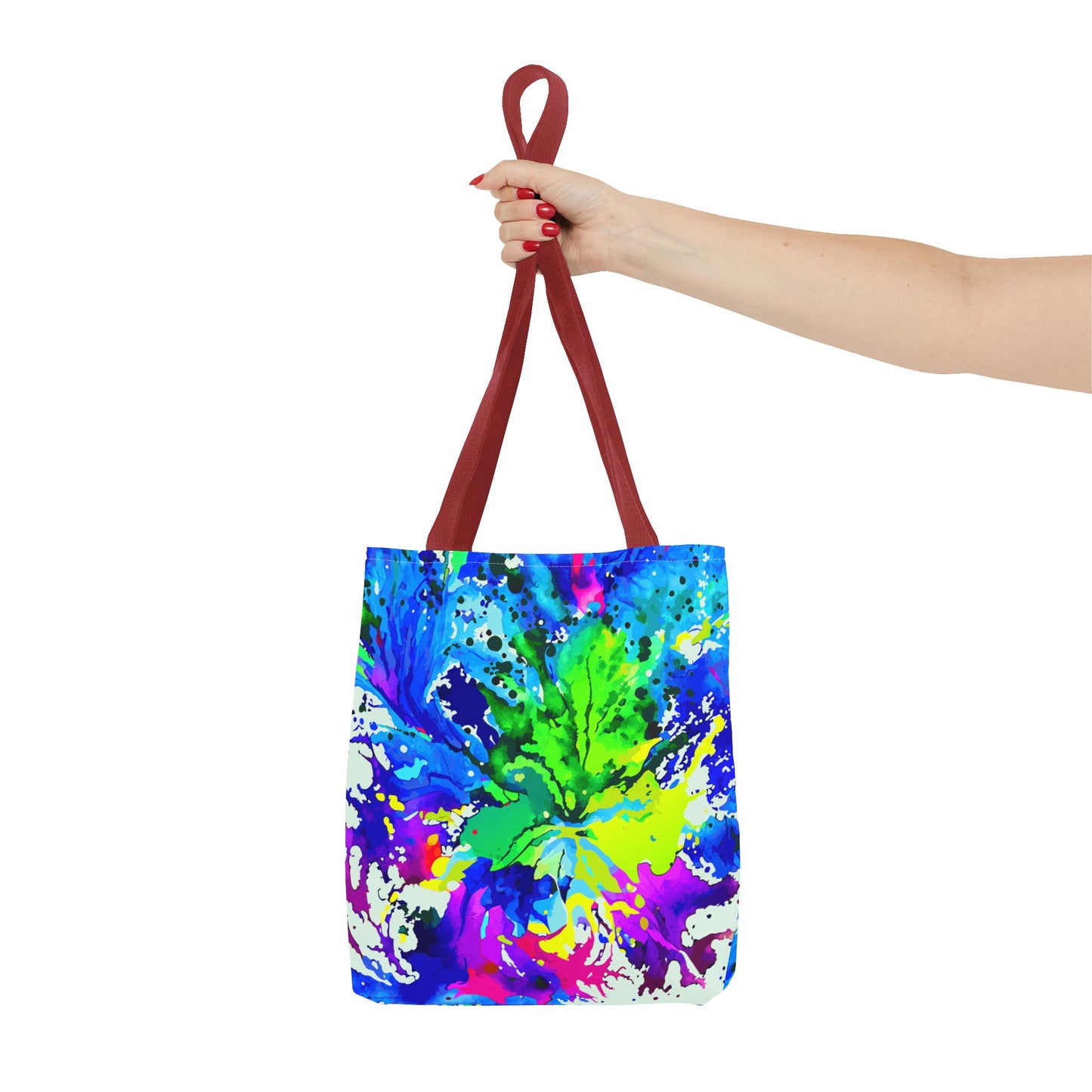 Vibrant Abstract Tote Bag Colorful Shopping Bag, Beach Tote