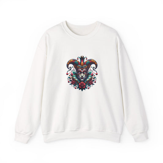 Colorful Mardi Gras Unisex Crewneck Sweatshirt, Festival Sweater