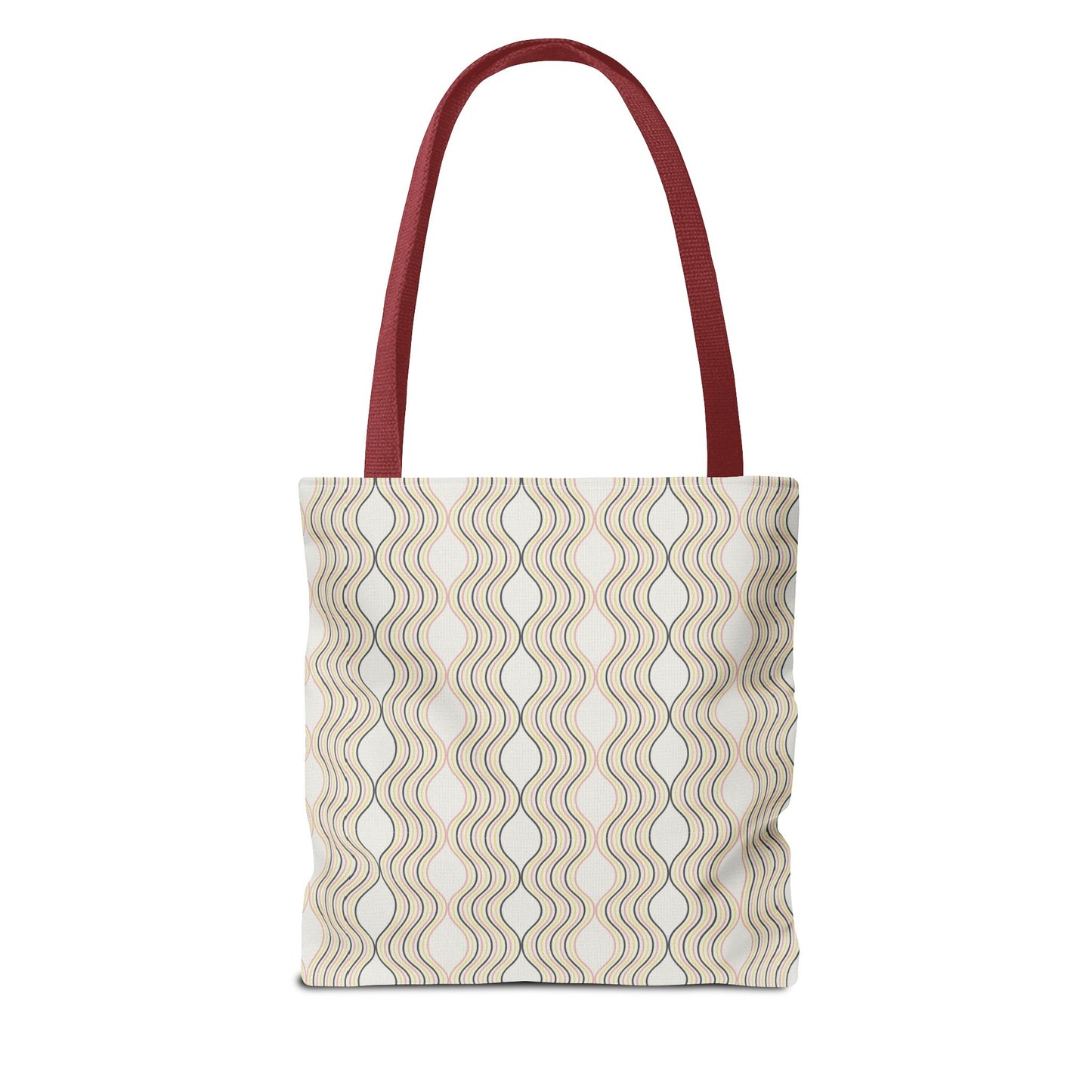 Waves Pattern Tote Bag, Boho Chic Handbag, Everyday Carry, Beach Bag, Gift for Her, Eco-Friendly Style