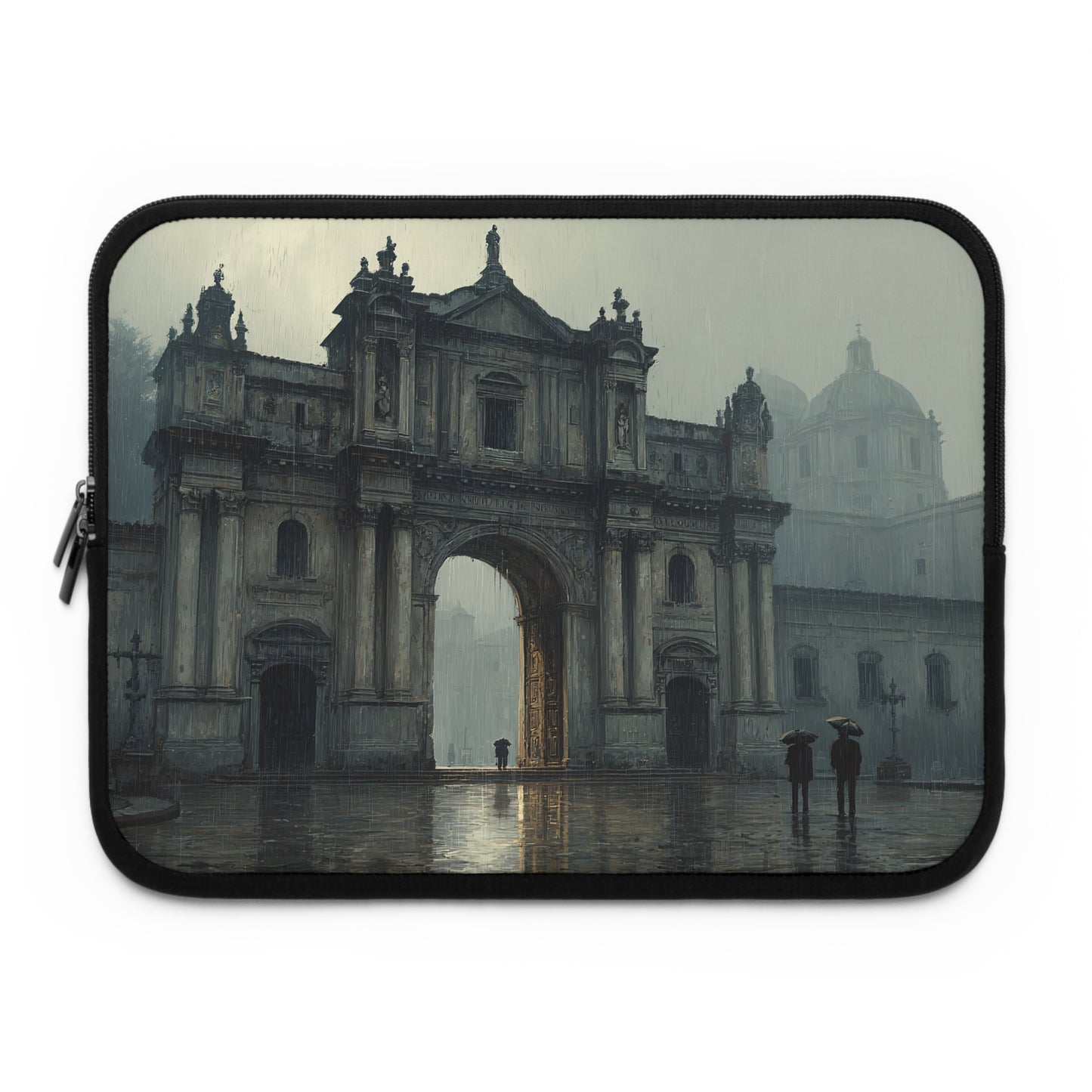 Elegant Vintage Laptop Sleeve with Architectural Design, Computer Case, Tech Accessory, Gift for Students, Stylish Electronics Protection