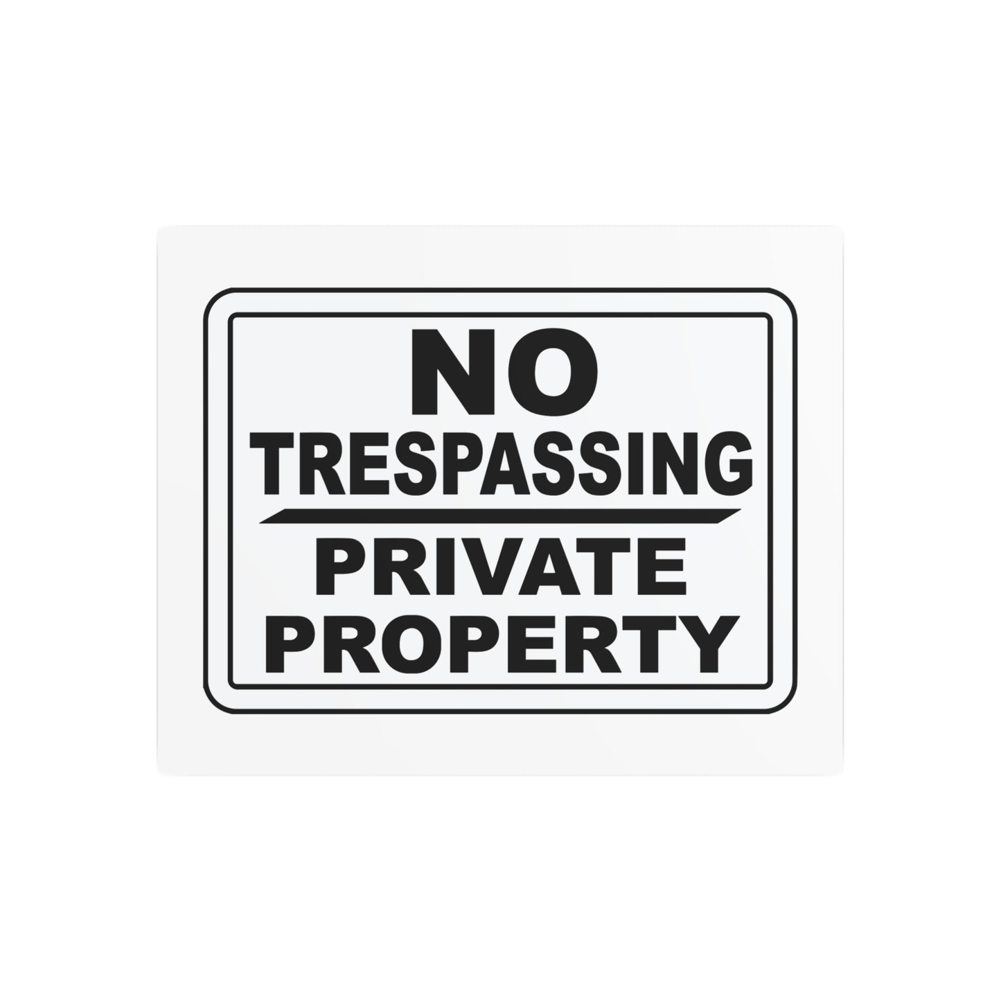 Metal Art Sign - 'No Trespassing' Decorative Home Security Sign, Rustic Home Decor, Yard Sign, Gift for New Homeowners, Protection Sign
